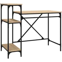VidaXL Schreibtisch mit Regal Sonoma-Eiche 105x50x90 cm Holzwerkstoff