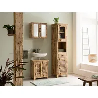 Woodkings Badmöbel Set Caribou II 3-teilig rustikale Badschränke aus