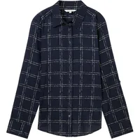 Tom Tailor Damen Bluse mit Muster, blau, Kariert, Gr.