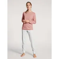 CALIDA Sweet Dreams Bündchen-Pyjama Damen, aus 100% Baumwolle, Hose