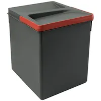 Emuca RecyclingRecyclingbehälterRecycle für Küchenschublade, Höhe 266mm, 1x15Liter, Kunststoff anthrazitgrau