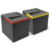 Emuca Recyclingbehälter, Anthrazit, Kunststoff 24x30x33 cm, Küchen, Küchenausstattung, Mülleimer