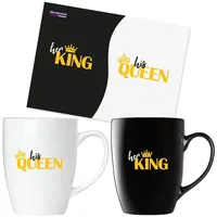 Brubaker Kaffeetasse 0,3 l Schwarz und Weiß 2 St.