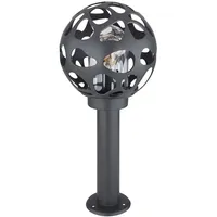 GLOBO Stehlampe Sockelleuchte Edelstahl Gartenlampe, Aluminium Kunststoff anthrazit, Smart