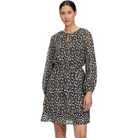 Cartoon Chiffonkleid Schwarz 36