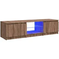 VidaXL TV-Schrank mit LED-Leuchten Braun Eichen-Optik 140x40x35,5 cm