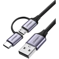 UGREEN USB-A to Micro USB + USB Type-C Cable
