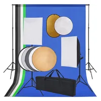VidaXL Fotostudio-Set mit Softbox-Lampen Hintergrund und Reflektor