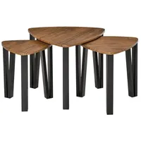 Homcom 3er Set Couchtisch, Stapeltisch, Beistelltisch, Kaffeetisch, Satztisch, MDF,