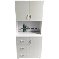 Hti-Living Schrank mit bedruckter Rückwand Steine 80 x 180