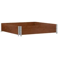 VidaXL Paletten-Aufsatzrahmen Braun 100x100 cm Massivholz Kiefer