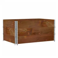 VidaXL Paletten-Aufsatzrahmen 3 Stk. Braun 120x80 cm Massivholz Kiefer