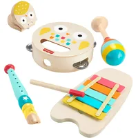 Fisher-Price Musik-Geschenkset für Kleinkinder mit Tierspielzeug-Instrumenten, 6 Holzteile für