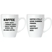 Brubaker Kaffeetasse 0,3 l Schwarz-Weiß 2 St.