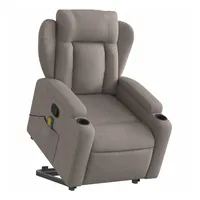 VidaXL Massagesessel mit Aufstehhilfe Taupe Stoff