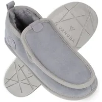 Vanuba Handgemacht Lammfell Warme Hausschuhe Herren Winter Kuschel Pantoffeln