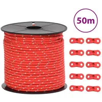 VidaXL Zeltleine Reflektierend mit Seilspannern 50 m 4 mm