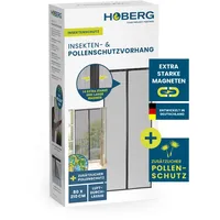 Hoberg Insekten- & Pollenschutzvorhang | Fliegengitter Tür mit XXL-Magnetbändern