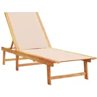 VidaXL Sonnenliege 170 x 0 x 66 cm Creme
