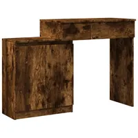 VidaXL Schminktisch mit Led-beleuchtung Räuchereiche 115x37x110,5 cm)