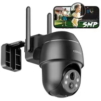 COOAU 5MP Überwachungskamera Aussen Akku, Kabellos WLAN IP Kamera