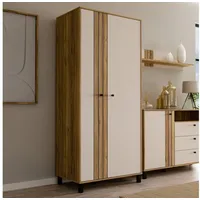 Forte KILLARNEY Kleiderschrank 88, Schrank im Scandi-Stil mit 2Drehtüren,