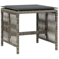 VidaXL Gartenhocker mit Kissen 4 Stk. Grau 41x41x36 cm