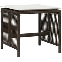 VidaXL Gartenhocker mit Kissen 4 Stk. Braun 41x41x36 cm