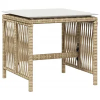 VidaXL Gartenhocker mit Kissen 4 Stk. Beige 41x41x36 cm