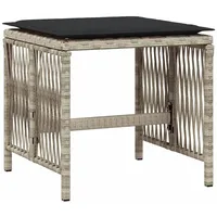 VidaXL Gartenhocker mit Kissen 4 Stk. Hellgrau 41x41x36 cm