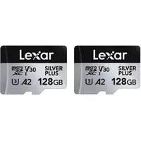 Lexar Silver Plus 128GB microSDXC UHS-I, V30 2er Pack