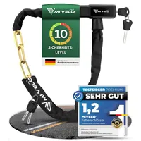MIVELO Kettenschloss mit robustem Vierkant und Schlüssel 85/100cm -
