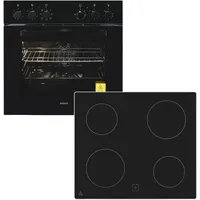 Exquisit Elektro-Herd-Set EHE256-U-020 schwarz Schwarz