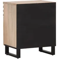 VidaXL Nachttisch Weiß 50x34x60 cm Massivholz Mango