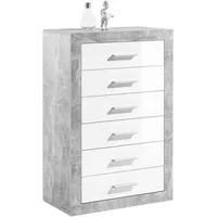 HBZ Sideboard »Stone weiß Hochglanz, Schrank mit Schubkästen BxHxT