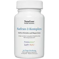 NatuGena Safran-2-Komplex Nerven-Kapseln/Safran-Extrakte und Magnesium | 60 Kapseln (30-Tage-Packung)