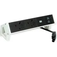 Bachmann DESK2 2xUK 1xUSB A/C 22W 0,2m RAL9010 902944