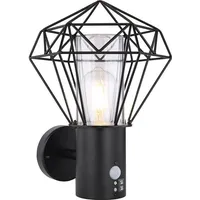 GLOBO Globo, Gartenbeleuchtung, Aussenleuchte Edelstahl Schwarz, 1xe27 LED (E27,