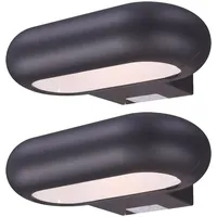 GLOBO Wandleuchte Außenlampe Fassadenleuchte LED Haustürlampe, abwärts leuchtend, Aluminium