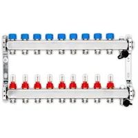 Strasshofer GmbH Heizkreisverteiler PREMIUM für Fußbodenheizung, 9 Heizkreise