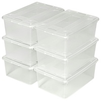 Tectake tectake® Schuhbox, mit Deckel, 33 x 23 x