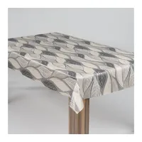 Laro Tischdecke laro Wachstuch-Tischdecke Wachstischdecke Blätter Grau Beige beige