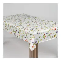 Laro Wachstuch-Tischdecke Wachstischdecke Gartentischdecke Blumen Hagebutten, Muster:Blumen Hagebutten, Größe:100x200