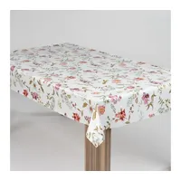 Laro Wachstuch-Tischdecke Wachstischdecke Gartentischdecke Blumen Ranken Bunt, Muster:Blumen Ranken