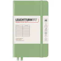Leuchtturm1917 Notizbuch Pocket A6, Hardcover, 187 Seiten, Salbei, Liniert