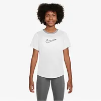 Nike One Dri-FIT kurzarm Trainingsshirt Mädchen 100 white/black XS