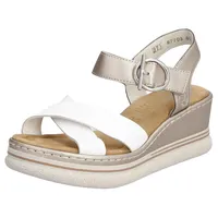 Rieker Damen, Sandale, Plateausandalette, Sommerschuh mit Klettverschluss 67703, Größe:40