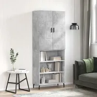 VidaXL Highboard Betongrau 69,5x34x180 cm Holzwerkstoff
