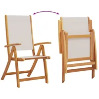 VidaXL 5-tlg. Garten-Essgruppe Massivholz Akazie und Textilene