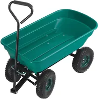 Tectake tectake® Gartenwagen, mit Kippfunktion, leichtgängige Lenkachse, Belastbarkeit 120